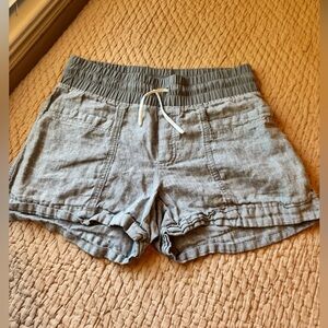 Athleta Womens Cabo Linen 4" Shorts, Size 2, Stretch Drawstring Waistband